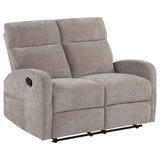 Plush pillow arms on loveseat