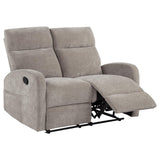 Hamilton 3-piece Chenille Manual Reclining Sofa Set Sand