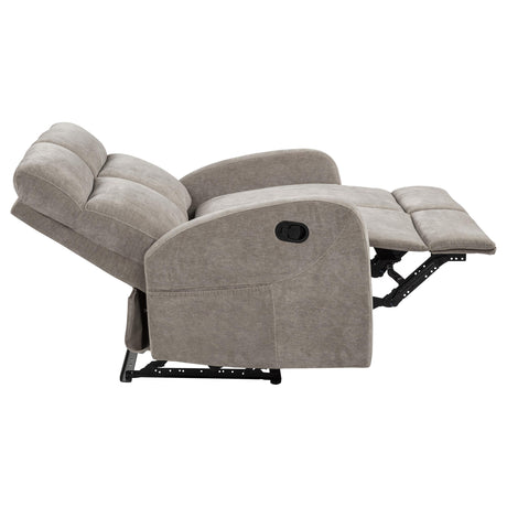 Front view of glider recliner seat