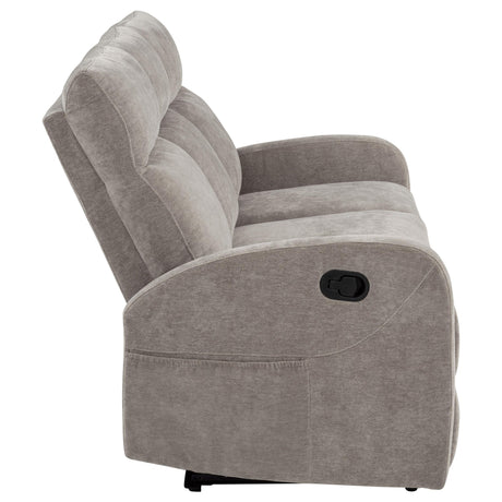 Metal reclining mechanism visible under Hamilton sofa