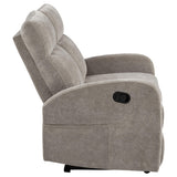 Segmented back design of Hamilton loveseat