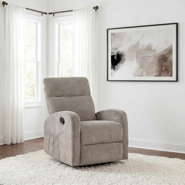 Hamilton Recliner side view showing glider mechanism