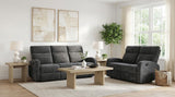 Hamilton reclining sofa side view