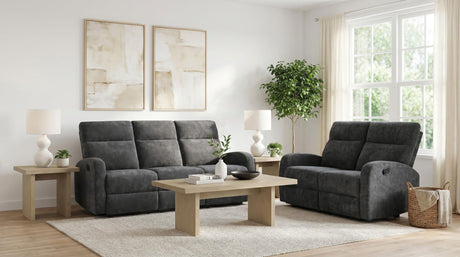 Hamilton reclining sofa side view