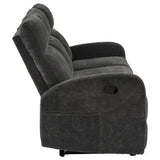 Hamilton reclining sofa in charcoal grey, front view