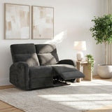Hamilton loveseat reclining mechanism and metal hardware detail