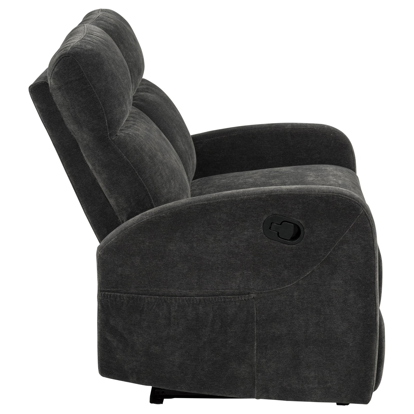 Hamilton loveseat seating area and cushion stitching detail