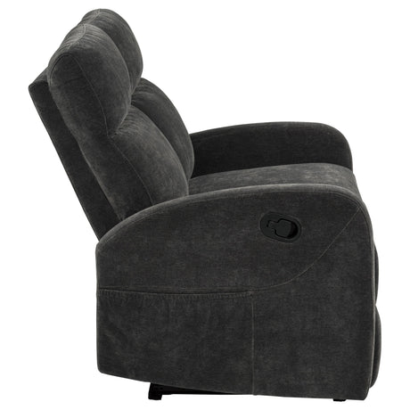 Hamilton loveseat seating area and cushion stitching detail
