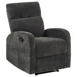 Close-up of Hamilton recliner fabric and armrest