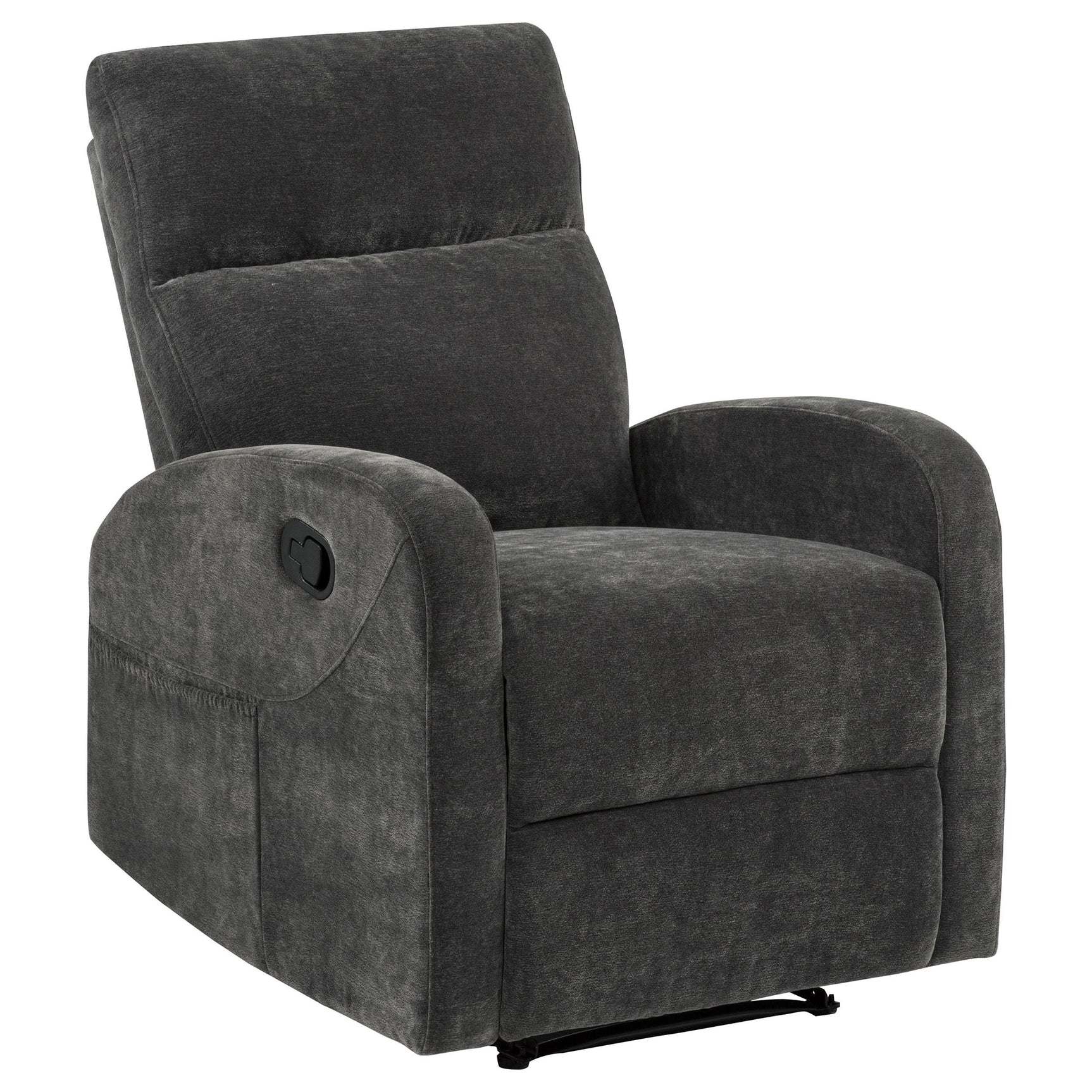 Close-up of Hamilton recliner fabric and armrest