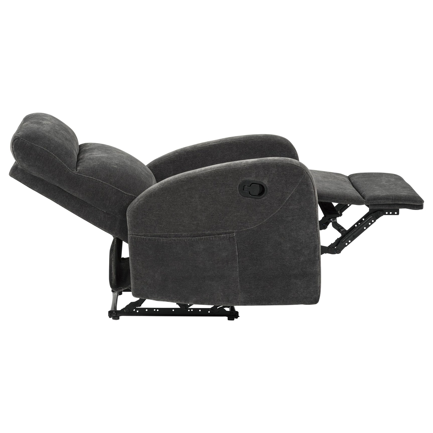 Hamilton recliner showcasing reclining position