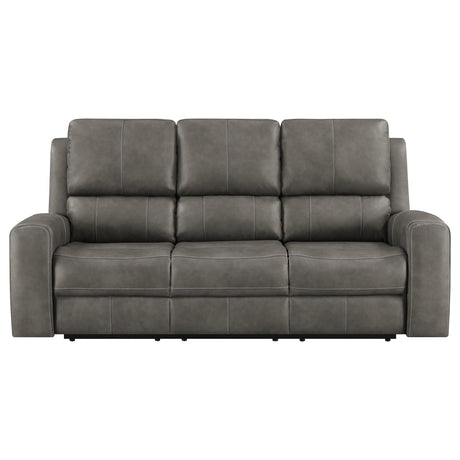 Leatherette upholstery close-up