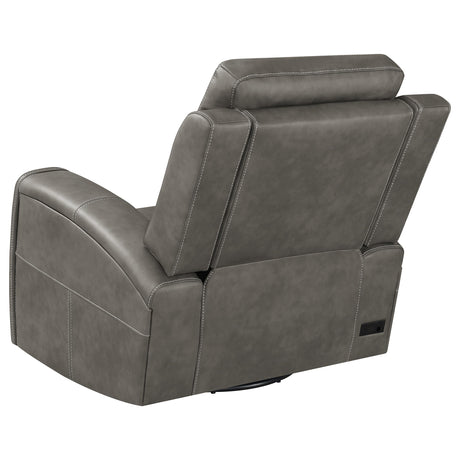 Integrated USB-A and USB-C ports on recliner arm