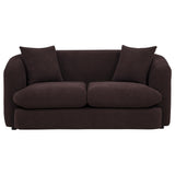 Delroy 2-Seat Stationary Loveseat in Aubergine Polyester Upholstery — product image 2