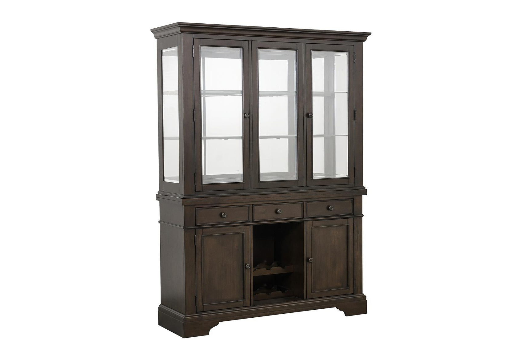 Reid Neutral Fabric Rectangular Dining Room Set room view