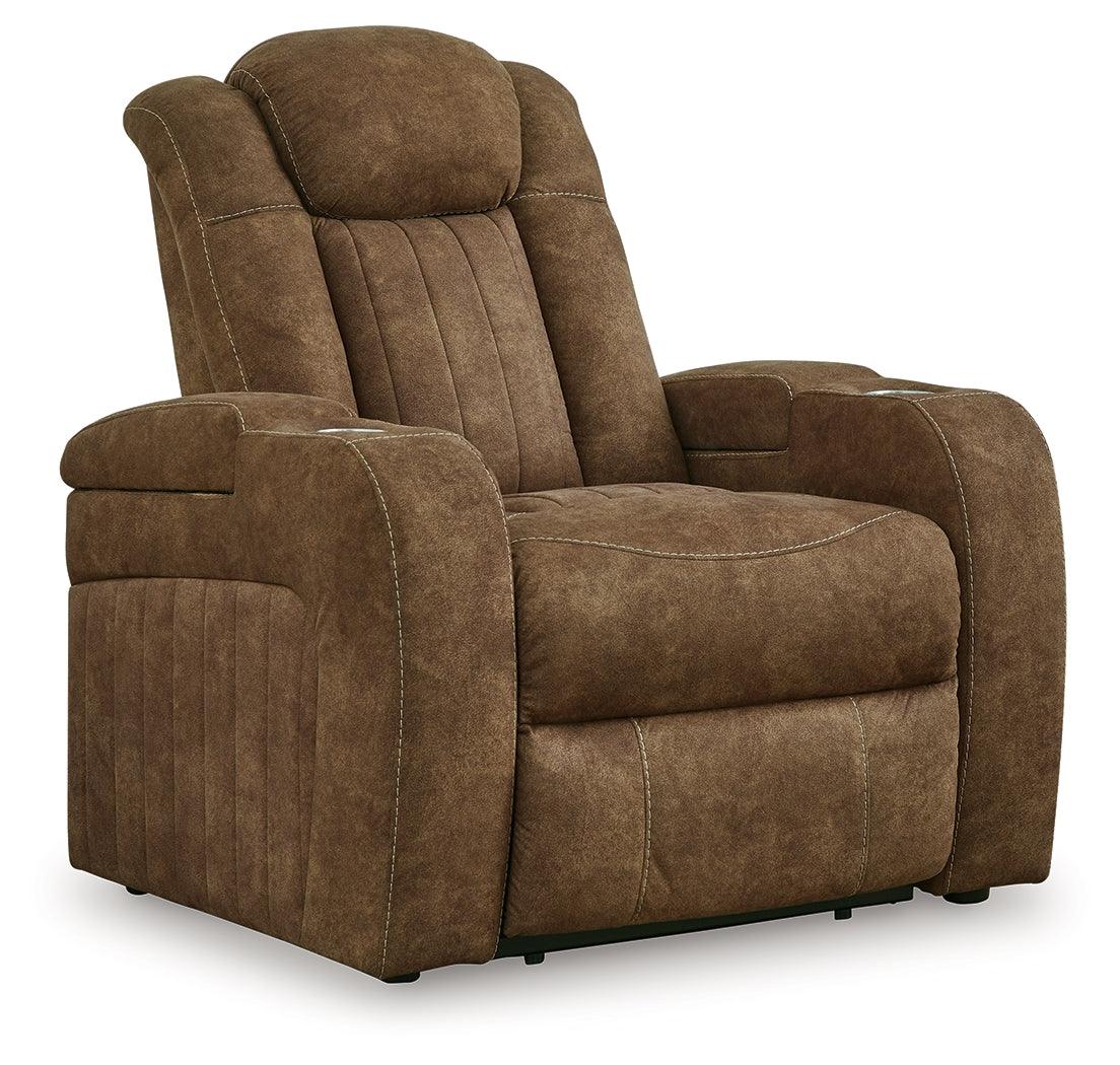 Wolfridge Brindle Faux Leather Power Recliner side view