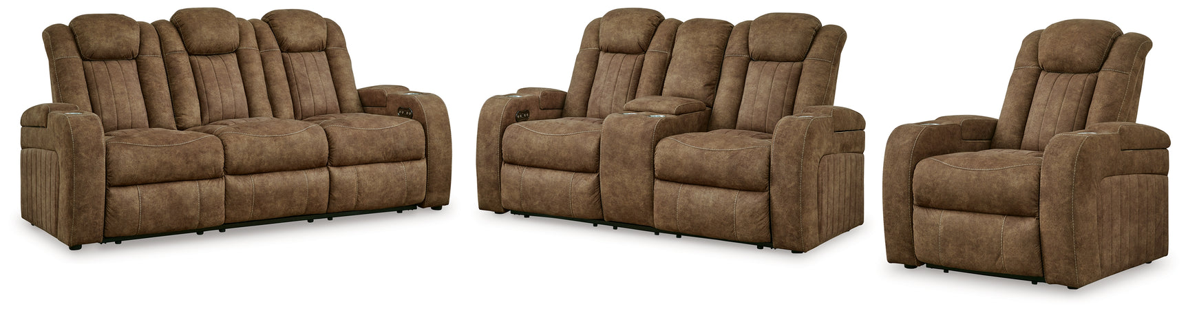 Wolfridge Brindle Reclining Recliner angled open