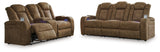 Loveseat side view with reclining position