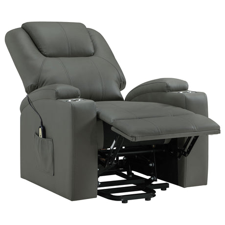 Armrest detail with integrated cup holder