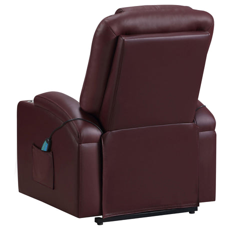 Full recline of Armstrong massage recliner