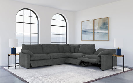 Side angle of Collins modular sectional armrest