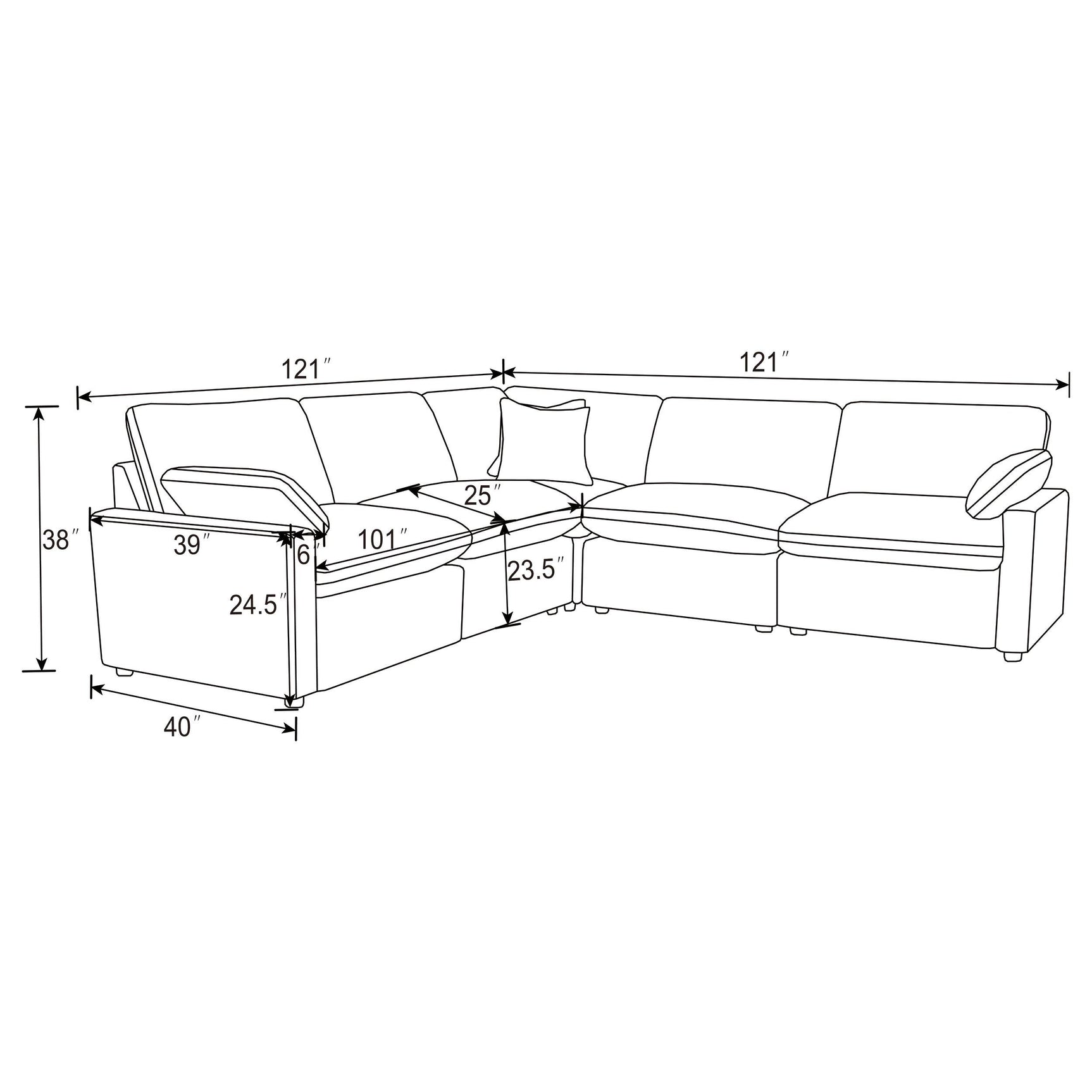 Collins sectional seating arrangement example