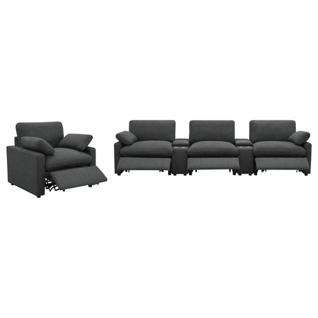 Top view of Collins power reclining home theater seating