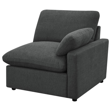 Reversible seat cushion on sofa