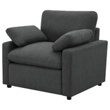Back angle of Collins recliner chair