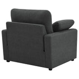 Detailed view of recliner armrest