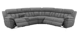 Bahrain 6-Piece Upholstered Motion Sectional Charcoal - Ella Furniture