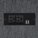 Bahrain 6-Piece Upholstered Motion Sectional Charcoal - Ella Furniture
