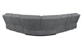 Bahrain 6-Piece Upholstered Motion Sectional Charcoal - Ella Furniture