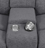 Bahrain Sofa charcoal power recliner control
