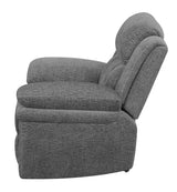 Back view of Bahrain Upholstered Glider Recliner showing plush cushion
