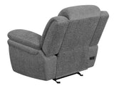 Top view of Bahrain Upholstered Power Glider Recliner Charcoal