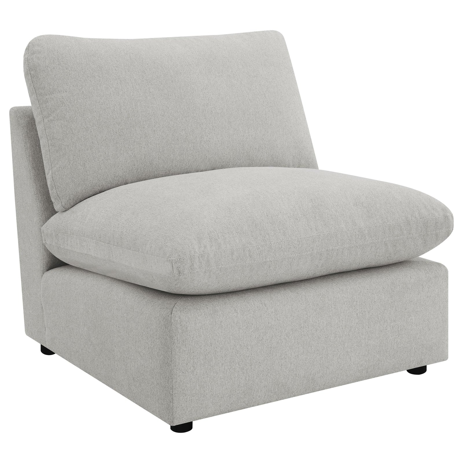 Collins Upholstered Armless Chair Grey