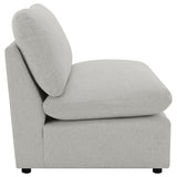 View of chair frame and upholstery details