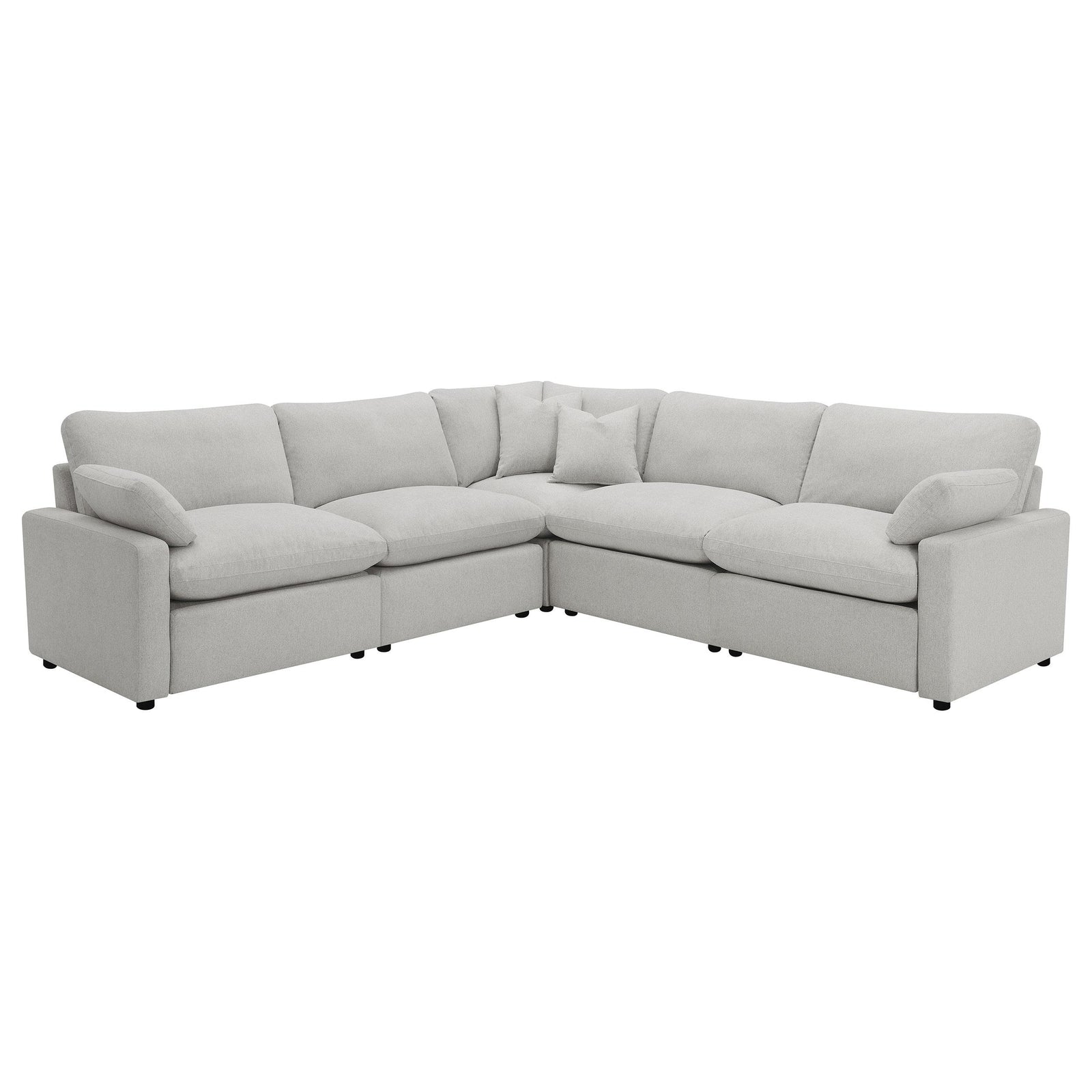 Collins 5-Piece Modular Power Reclining Sectional Sofa Grey