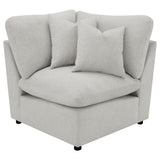 Collins 5-Piece Modular Power Reclining Sectional Sofa in grey, front view