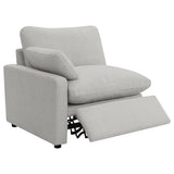 Collins 5-Piece Modular Power Reclining Sectional Sofa in grey, front view