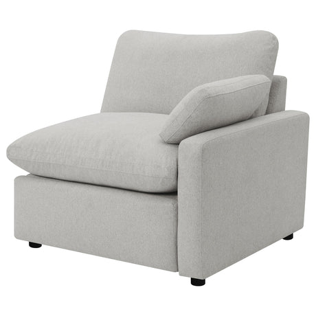 Collins 5-Piece Modular Power Reclining Sectional Sofa in grey, front view