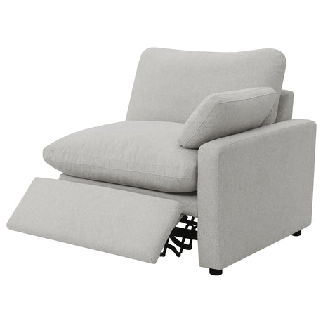 Collins 5-Piece Modular Power Reclining Sectional Sofa in grey, front view