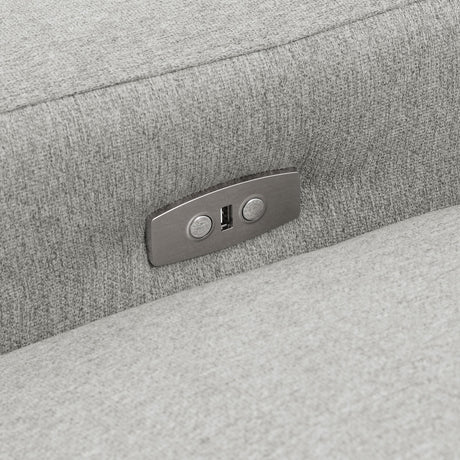 Collins 5-Piece Modular Power Reclining Sectional Sofa in grey, front view