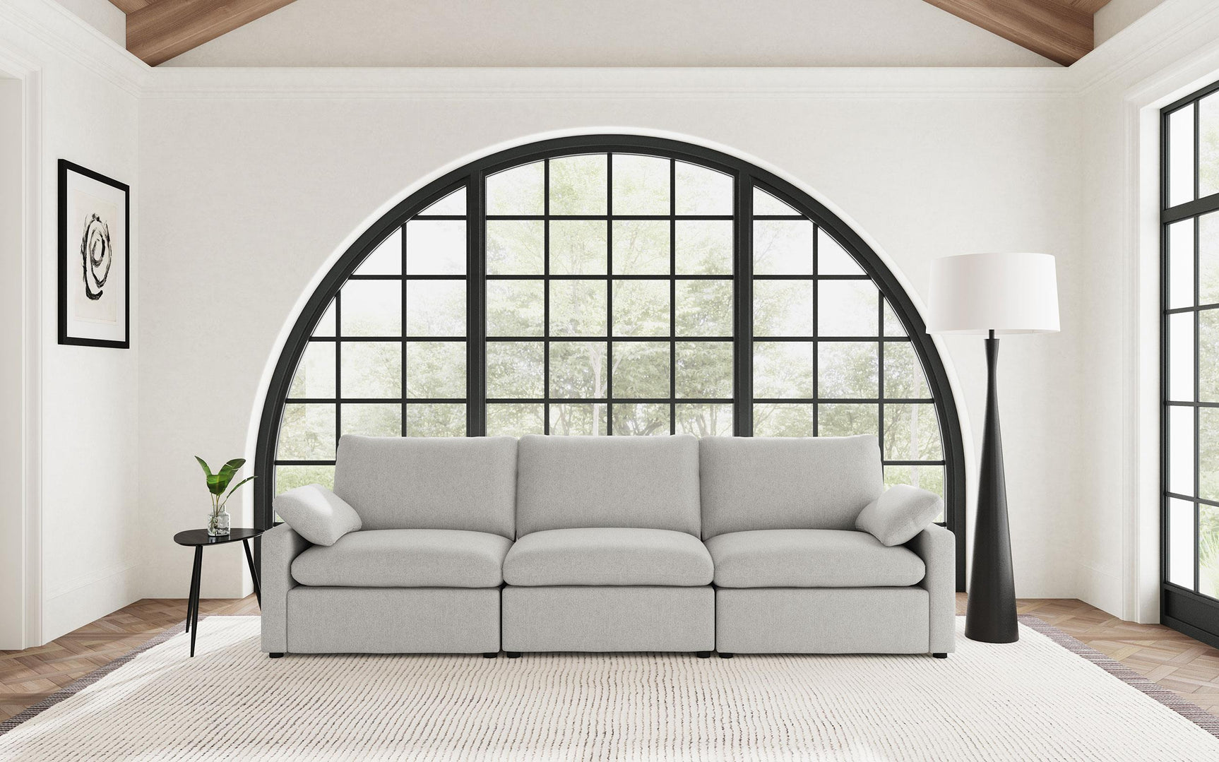 Collins Modular Power Reclining Sofa Grey, side view