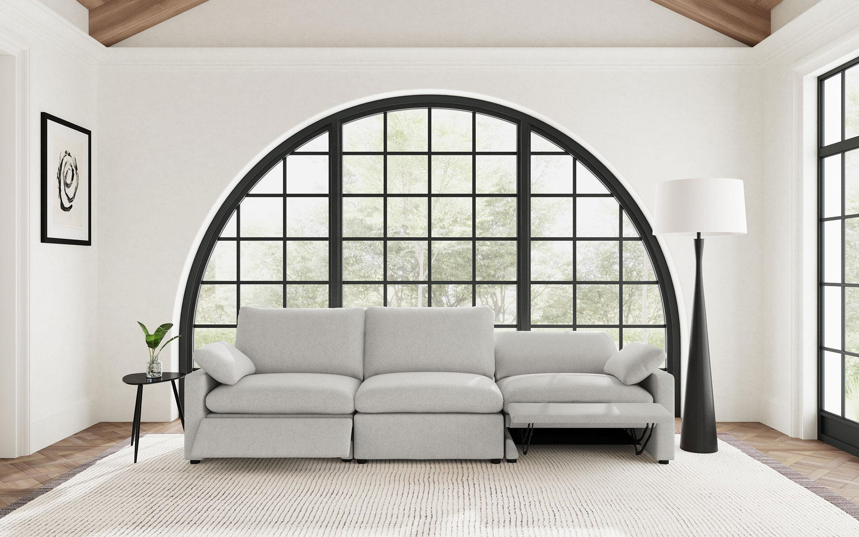 Collins Modular Power Reclining Sofa Grey, reclining position
