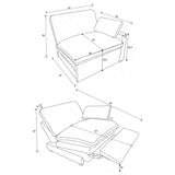 Collins Modular Power Reclining Sofa in grey, front view