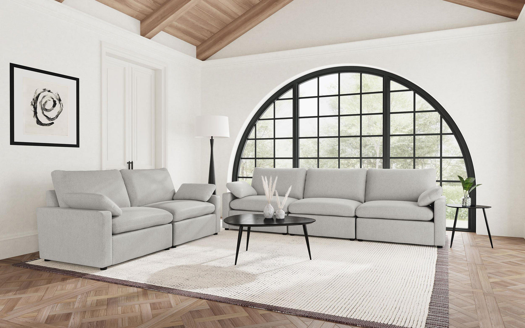 Collins Modular Power Reclining Sofa in grey, front view