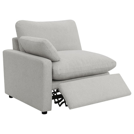 Close-up of reversible cushion on Collins Loveseat