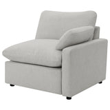 Collins Modular Power Reclining Loveseat in grey, front view